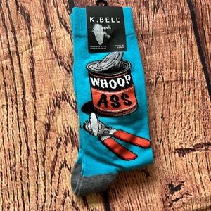 k. bell KBWS18H006-01 Whoop Ass‎ Crew Socks, Men's, 6 to 12.5